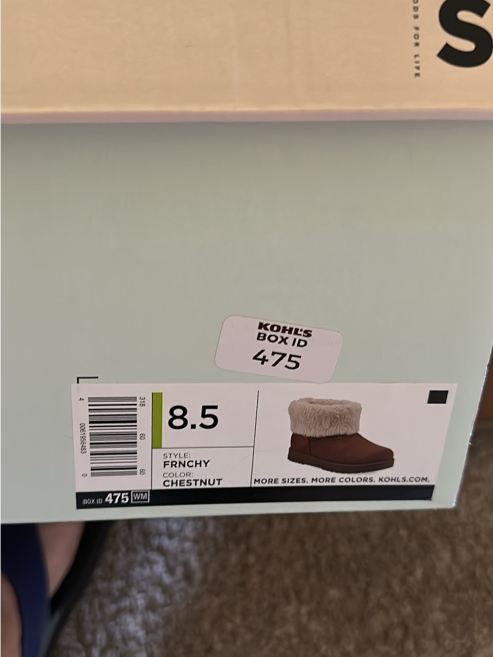 Kohl's Chestnut Faux-Fur Cuff Boot Accent